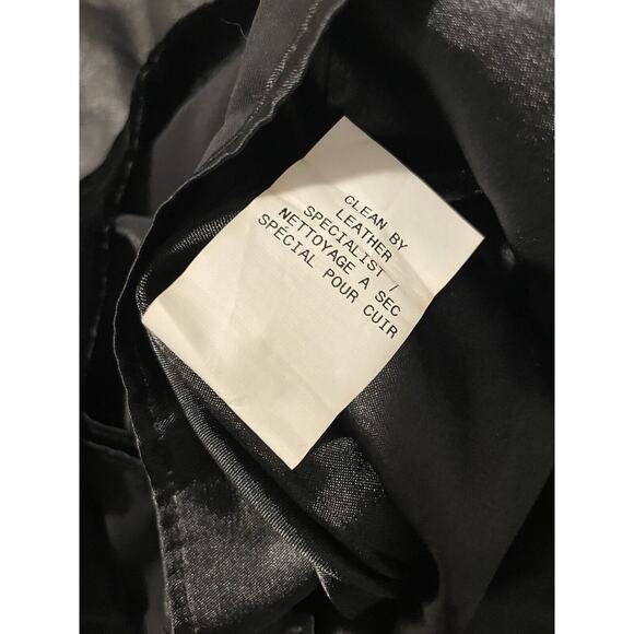 Vintage NWT $410 ABS Allen Schwartz Size 8 Black Lace Leather Peplum Dress - Picture 8 of 10